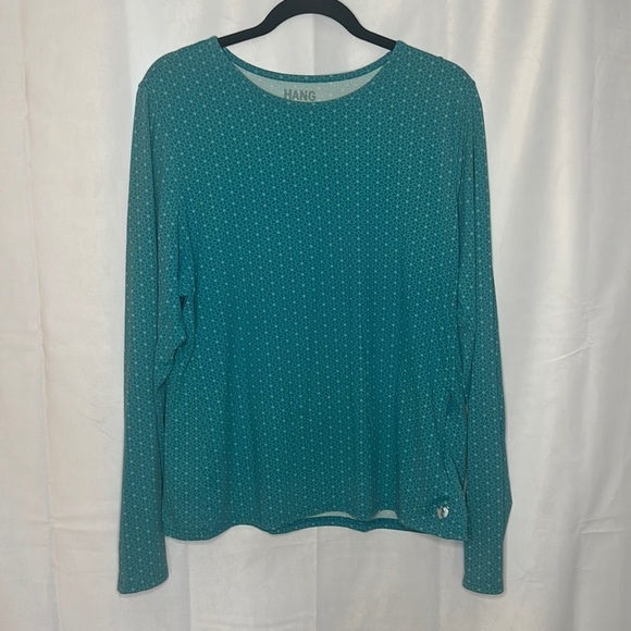 HANG TEN TEAL FLORAL ACTIVEWEAR LONG SLEEVE (SIXE XXL) - Picture 1 of 7